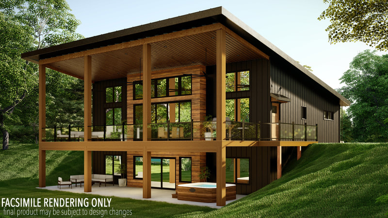Oceanside rendering of the new model home.